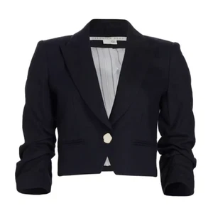 NEW VERONICA BEARD Delpha Crop Jacket Navy Size 2 #SJ1490 - Picture 1 of 10