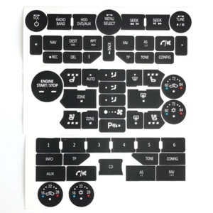 Fits SAAB 3 Gen 9-5NG 9-4X Button Repair Decal Set Climate Control Radio Stereo - Picture 1 of 4