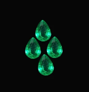 Lote de 4 gemas de esmeralda colombiana natural certificada de piedras preciosas sueltas de 3-5 quilates - Imagen 1 de 7
