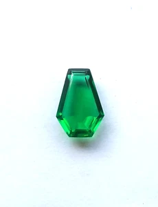 11 Karat Sargform grün Hydroquarz facettiert locker Edelstein 19*13 mm - Bild 1 von 5