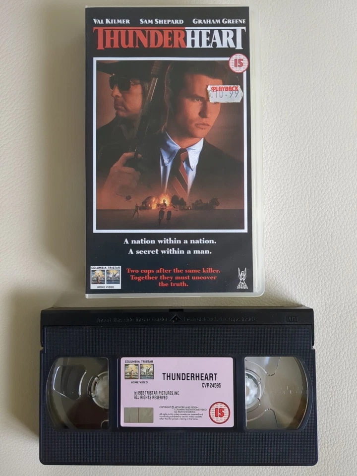 Thunderheart VHS PAL Video 1996 Val Kilmer Sam Shepard Columbia - Image 1 of 4
