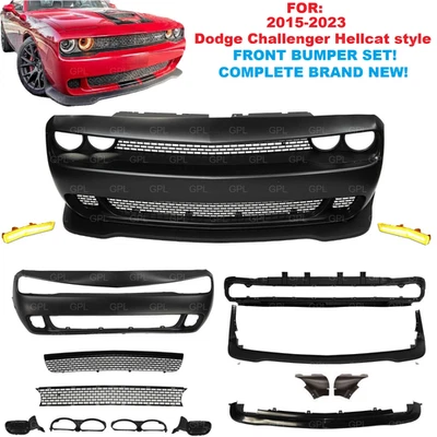 for 2015-2023 Dodge Challenger Hellcat style full Front bumper replacement - Image 1 of 3