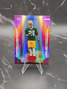 Ahmad Carroll 2004 certificado Leaf #152 radiocontrol rojo #'d/100 Green Bay Packers - Imagen 1 de 3