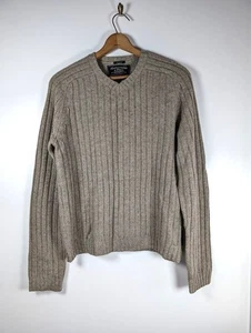 Vintage Abercrombie & Fitch Pullover Herren Large Muscle Fit Lammwollmischung Ripp - Bild 1 von 6