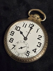 1924 Triple Signed Elgin B.W. Raymond Railroad 21J 16s Pocket Watch Needs Staff - Picture 1 of 6