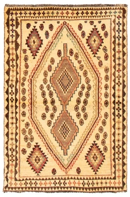 Traditional Hand-knotted Wool Oriental Carpet 4'7" x 6'8" Area Rug - Image 1 of 4