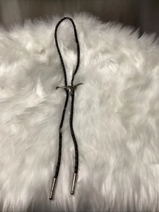 Vintage Metall Bolokrawatte, schöner Totenkopf, Stier, Kuh, Rinder Design, Native Design, - Bild 1 von 6