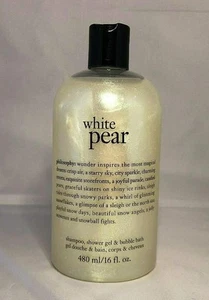 Philosophy WHITE PEAR 3 IN 1 Shampoo Bath & Shower Gel 16oz Sealed! SPARKLE! - Picture 1 of 3