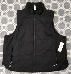 NWT NEW Yogalicious Lux Vest Below Zero Puffer Zip Up Women's 2X Solid Black - Picture 1 of 7