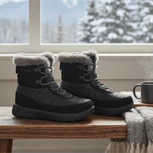 Columbia Insulated Winter Snow Slopeside Peak Luxe Waterproof Boots Faux Fur Wom - Picture 1 of 16