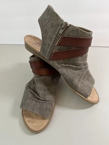 Sandalias Blowfish Malibu Para Mujer Balla Hebilla Cremallera Lona Gladiador 7.5 Nuevas - Imagen 1 de 9