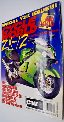 Cycle World Magazine November 1999 ZX-12 CBR1000RR Harley Softail Deuce Triumph - Image 1 of 3