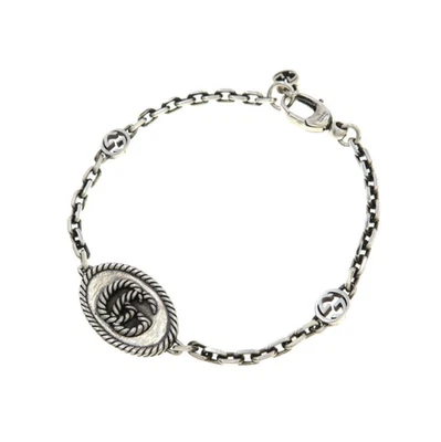 GUCCI Interlocking G GG Marmont Bracelet 7.5" Silver 925 Auth #741F - Image 1 of 4
