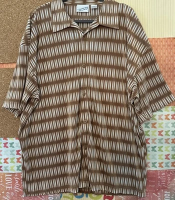 Camisa Rara De Colección Irvine Park Acanalada Para Hombres Manga Corta Botón Talla XL Neutra Foto 1 de 4