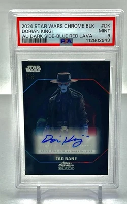 2024 Topps Star Wars Chrome Black Dark Side Auto Dorian Kingi /99 PSA 9 - Image 1 of 2