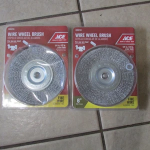 2 cepillos de rueda de alambre Ace - 2 finos - 6" - 5/8" - eje de 1/2" (21 W) - Imagen 1 de 2