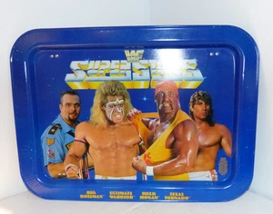 Vintage WWF Superstars Wrestling klappbares TV Tablett Hulk Hogan Ultimate Warrior - Bild 1 von 18
