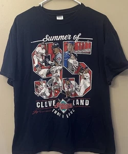 Cleveland Indians, Summer of '95, GV Art Tribute T-shirt. Blue, XL - Picture 1 of 7