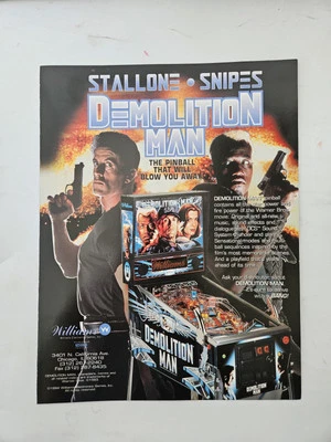 Demolition Man Pinball Machine Ad Original  - Image 1 of 3