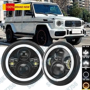 7" inch LED Headlights For 2002 2003 2004 2005 2006 Mercedes Benz G500 G55 AMG - Picture 1 of 8