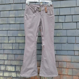 Holden Women's XS Bell-Bottom Olive Grey Ski Pants. Y2k Vented Leg, 4 Pocket - Picture 1 of 10
