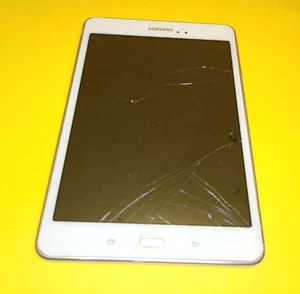 *BROKEN SCREEN* SAMSUNG GALAXY TAB A 8" SM-T350 ANDROID TABLET WIFI WHITE 16GB - Picture 1 of 6