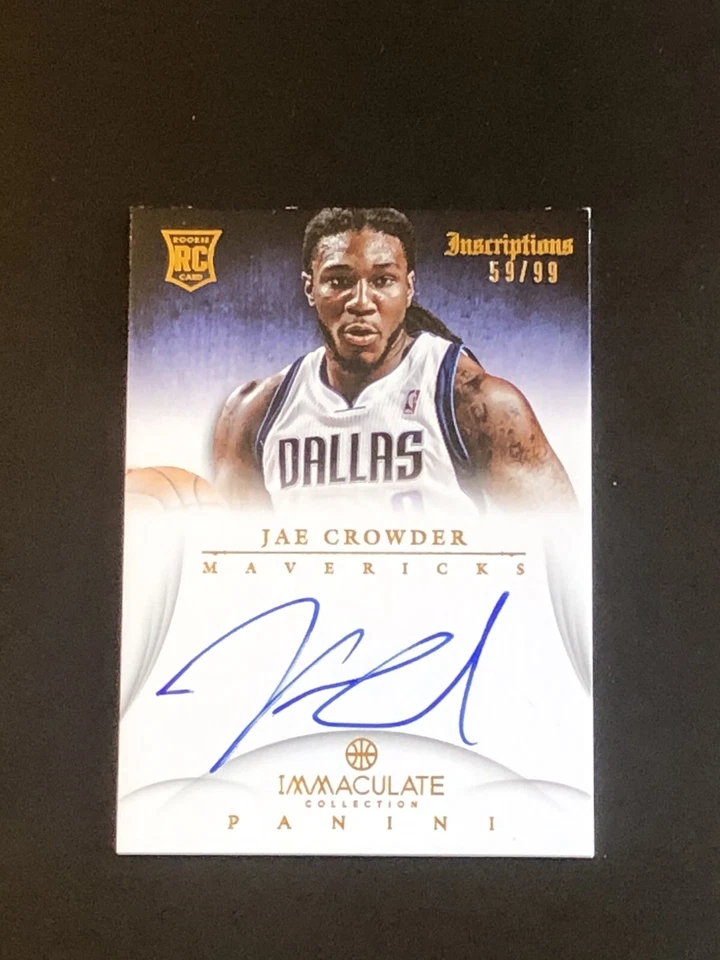 2012-13 Panini Immaculate Collection Inscriptions #IN-JC Jae Crowder Auto 59/99 - Image 1 of 1