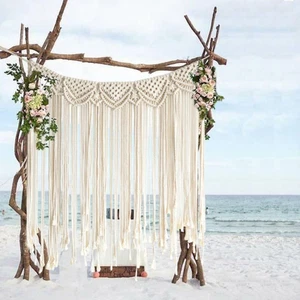 41" Macrame Wall Hanging Tapestry Room Door Window Curtain Boho Wedding Backdrop