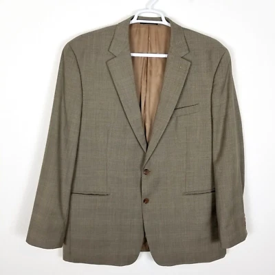 Chaqueta Blazer Lauren Ralph Lauren Hombres Lana Talla 42 L Marrón Tostado Abrigo Deportivo a Cuadros Foto 1 de 4