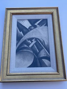 ANTIQUE Abstract Drawing Modernism Cubism Listed WALTER E COHEN JR 1930’s Deco - Picture 1 of 11