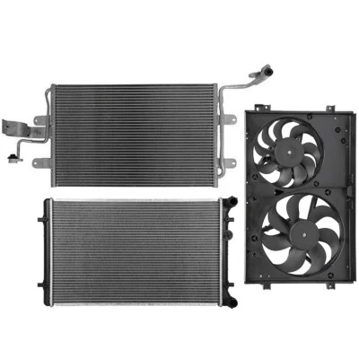 Kit ventilador condensador radiador para Audi TT Volkswagen Golf Jetta 1999-2006 Foto 1 de 4