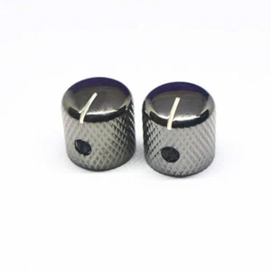 Perillas domo de níquel negro (2) para Telecaster o Ibanez con indicador HW-077-BN - Imagen 1 de 1