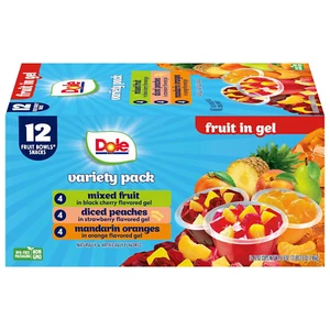 Dole Diced Peaches, Mandarin Oranges, and Mixed Fruit in Gel Variety Pack - Dole - Picture 1 of 16