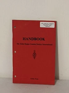 Handbook Delta Kappa Gamma Society International 1984 Austin TX Vintage DKG - Picture 1 of 5