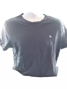 ABERCROMBIE AND FITCH Uomo XL Grigio Bianco LOGO - Foto 1 di 4