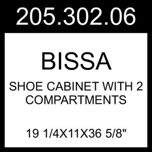 IKEA BISSA Shoe Cabinet With 2 Compartments 205.302.06 - Picture 1 of 1