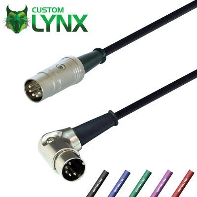 Cable MIDI recto a ángulo neutrik. Teclado de plomo de 5 pines Din. Sintetizador, efectos - Imagen 1 de 4