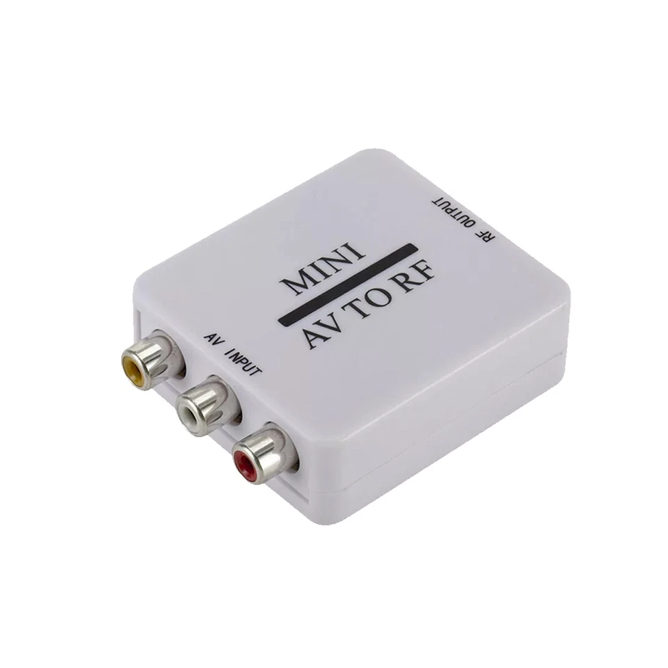 RCA/Composite A/V To RF/Coax/Coaxial Converter RF Modulator AV 2 COAX Adapter - Image 1 of 4