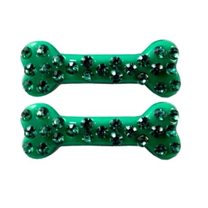 Clip per capelli osso zombie strass grande barretta gotico horror mostro Halloween - Foto 1 di 1