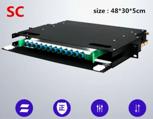 12-port ODF SC full Single mode fiber distribution frame thickened 1.0MM - Picture 1 of 8