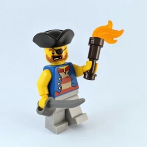 Heftige Lego Piraten Minifigur mit Piratenhut, Cutlass & Fackel "Arrrrgh!" - Bild 1 von 3