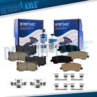 6pc Front & Rear Ceramic Brake Pads w/Hardware for 2015 2016-2021 Ford Mustang