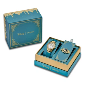 Citizen GA1072-07D Jasmine Aladdin Disney Princess Crystal Watch & Pin Gift Set - Picture 1 of 5