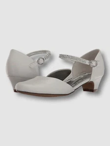 $54 Nina New York Kid's Girl's White Cera Crystal Mary Jane Shoe Size US 13.5 M - Picture 1 of 6