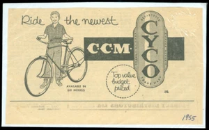 1955 ZEITUNGSANZEIGE MIT CCM FAHRRADABZEICHEN - Bild 1 von 1