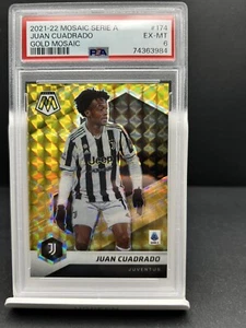 2021-2022 Mosaic Serie A Juan Cuadrado Gold Mosaic 2/10 PSA 6 - Bild 1 von 2
