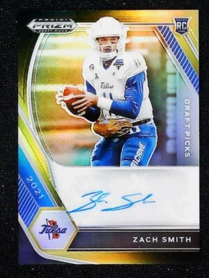 2021 Panini Prizm Draft Picks Autograph Black Gold Zach Smith RC AUTO 1/5 Tulsa  - Image 1 of 2
