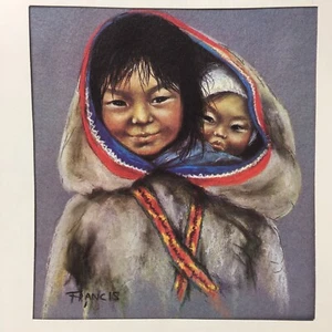 Dorothy Francis Print Eskimo Sisters Kuptana And Napook Of Baffin Island - Picture 1 of 7