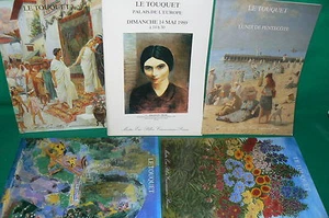 5 catalogues vente aux enchères LE TOUQUET tableaux modernes bronzes verrerie 1 - Picture 1 of 2