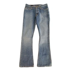 Pantalones de mezclilla acampanados para mujer talla 28 Abercrombie nuevos vintage tiro bajo botón mosca Y2K - Imagen 1 de 6